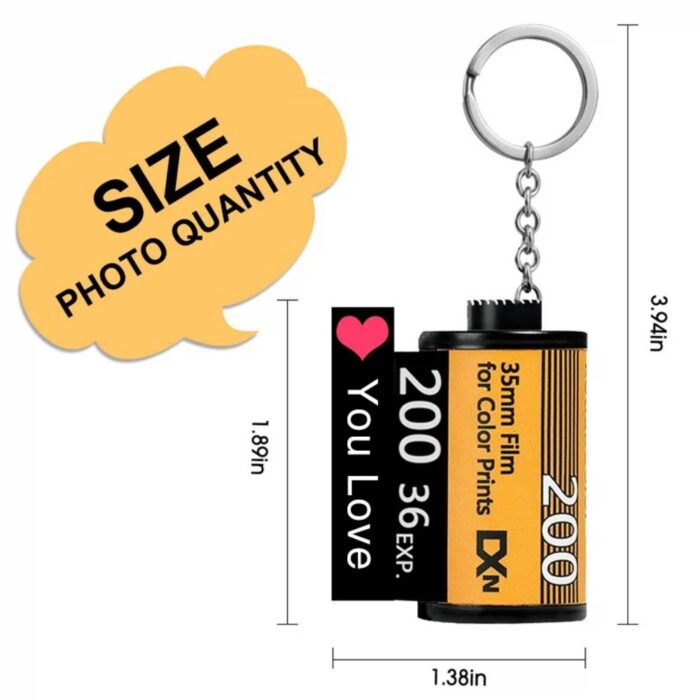 Customized Flim Roll Keychain with 6 Photos - Image 5