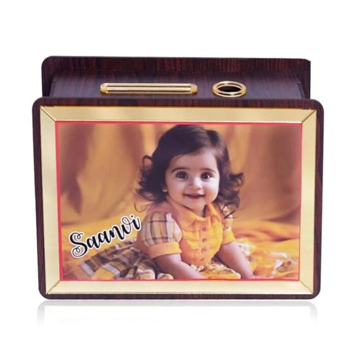 Customized wodden money savings box with 1 photo - Image 6