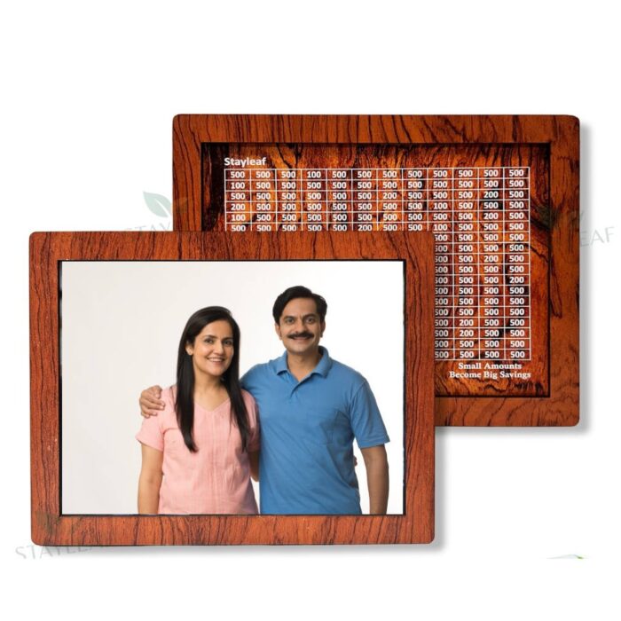 Customized wodden money savings box with 1 photo - Image 2