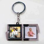 customized 2 photo square shape metal keychain - Image 4