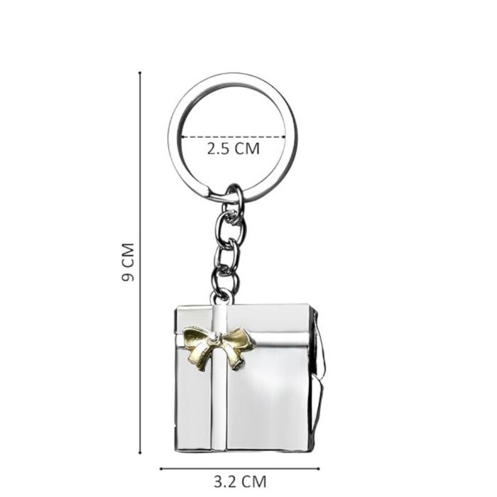 customized 2 photo square shape metal keychain - Image 8