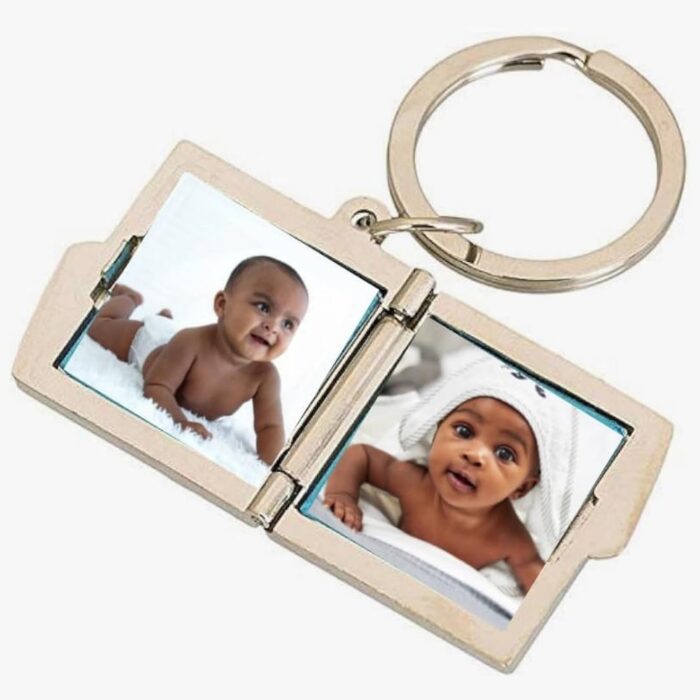 customized 2 photo square shape metal keychain - Image 11