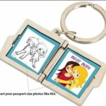 customized 2 photo square shape metal keychain - Image 13