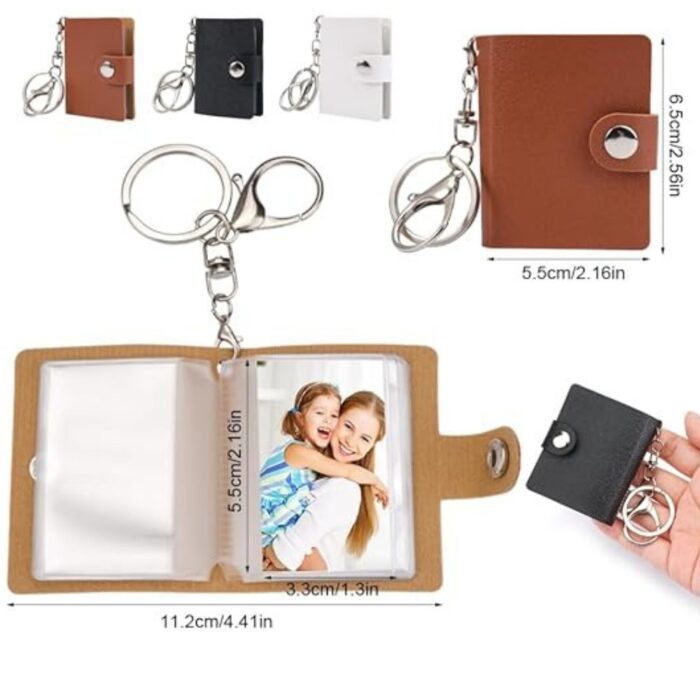 customized leather keychain album with 16 photos(15photo +1 wishes) - Image 4