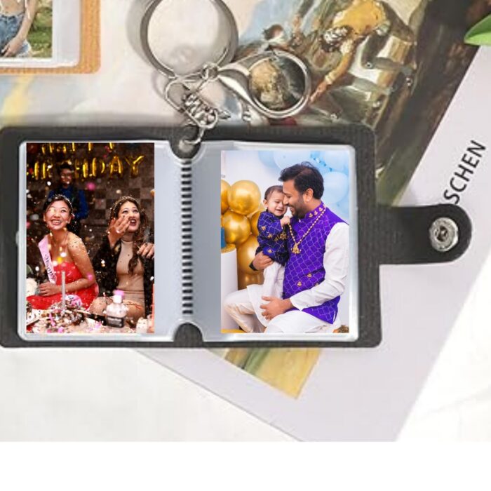 customized leather keychain album with 16 photos(15photo +1 wishes) - Image 7