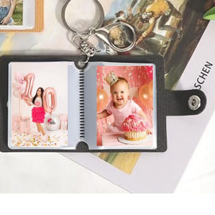 customized leather keychain album with 16 photos(15photo +1 wishes) - Image 8
