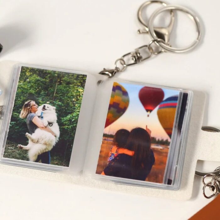 customized leather keychain album with 16 photos(15photo +1 wishes) - Image 3