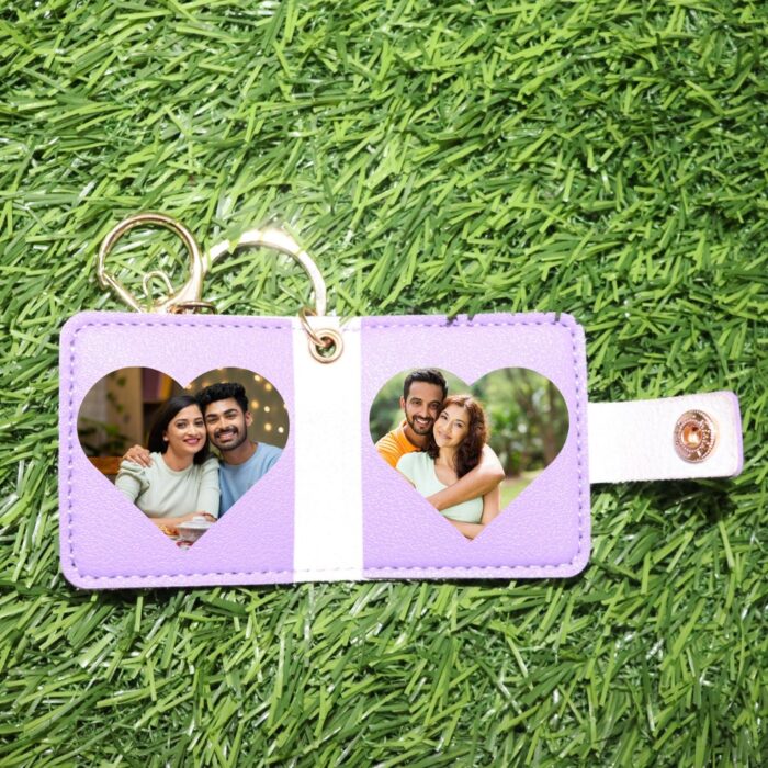 Customized leather keychain with 2 photos - Image 12