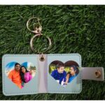 Customized leather keychain with 2 photos - Image 3
