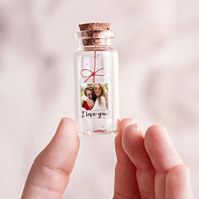 customized mini photo message bottle with your photo and one msg - Image 8