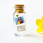 customized mini photo message bottle with your photo and one msg