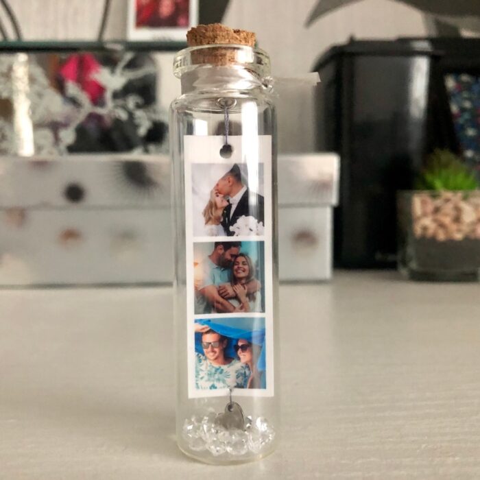 customized long Message photo bottle with 5 photo and one short massage - Image 5