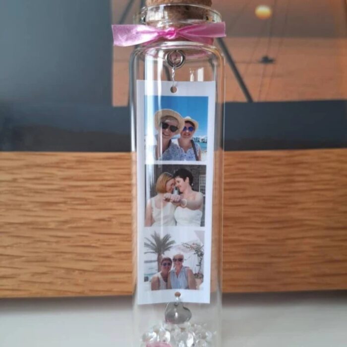 customized long Message photo bottle with 5 photo and one short massage - Image 9