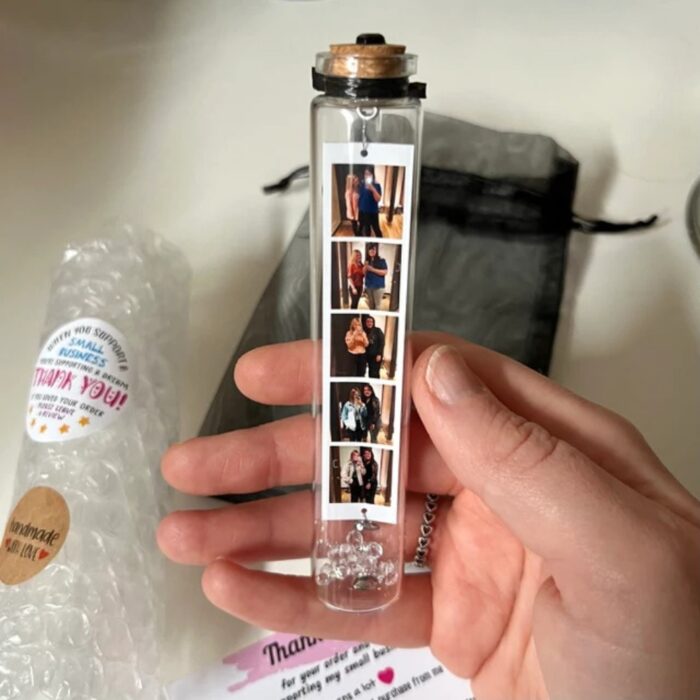 customized long Message photo bottle with 5 photo and one short massage - Image 7