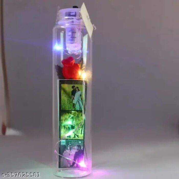 customized long light photo bottle with 6 photos - Image 1