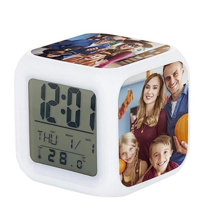customized 7 colour changing LED digital clock with 4 photo - Image 6