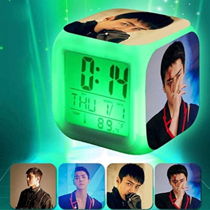 customized 7 colour changing LED digital clock with 4 photo - Image 4