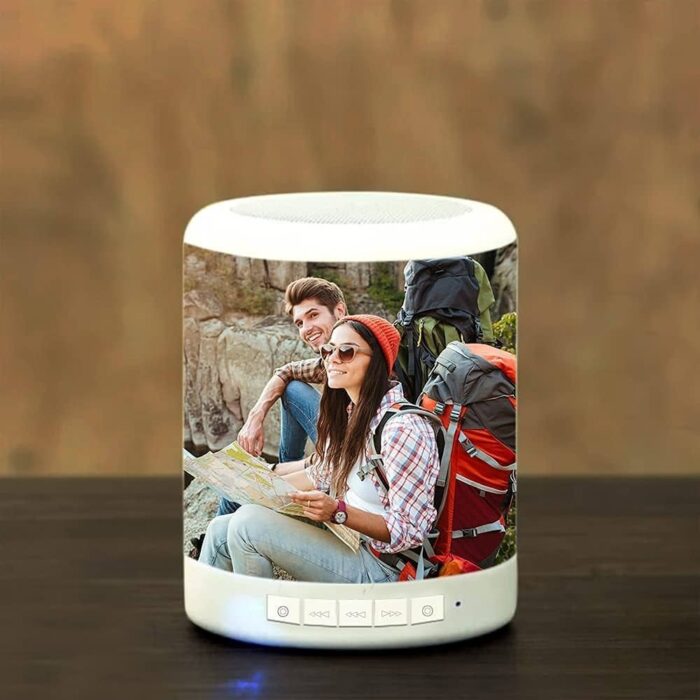 customized colour changing LED bluetooth speaker with (3 photo + 1 wishes) - Image 8
