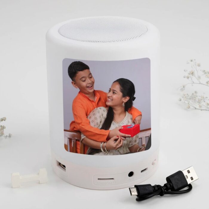 customized colour changing LED bluetooth speaker with (3 photo + 1 wishes) - Image 4