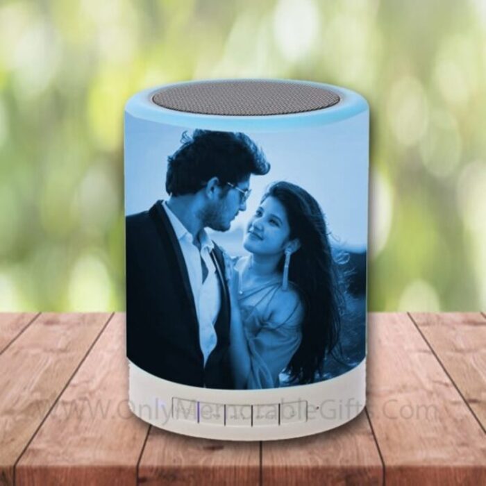 customized colour changing LED bluetooth speaker with (3 photo + 1 wishes) - Image 3