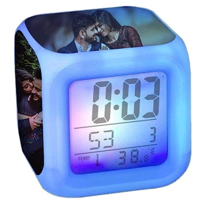 customized 7 colour changing LED digital clock with 4 photo - Image 14