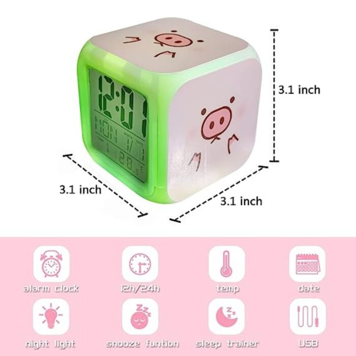 customized 7 colour changing LED digital clock with 4 photo - Image 13