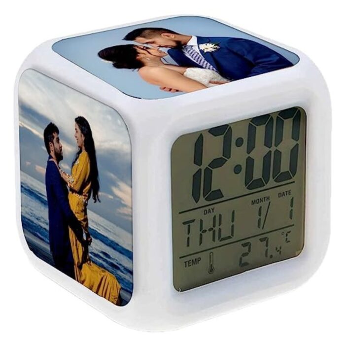 customized 7 colour changing LED digital clock with 4 photo - Image 11