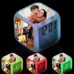 customized 7 colour changing LED digital clock with 4 photo - Image 10
