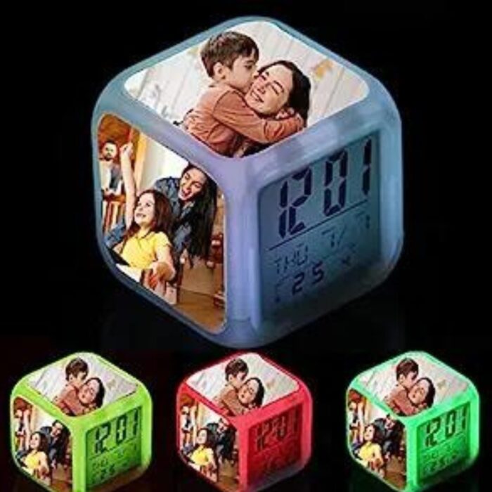customized 7 colour changing LED digital clock with 4 photo - Image 10