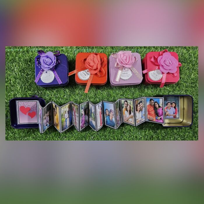 customized  tin photo album with 15 photos + 1 wishes - Image 2