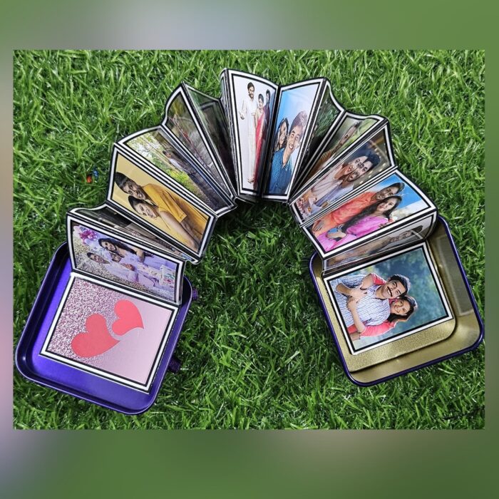 customized  tin photo album with 15 photos + 1 wishes - Image 5