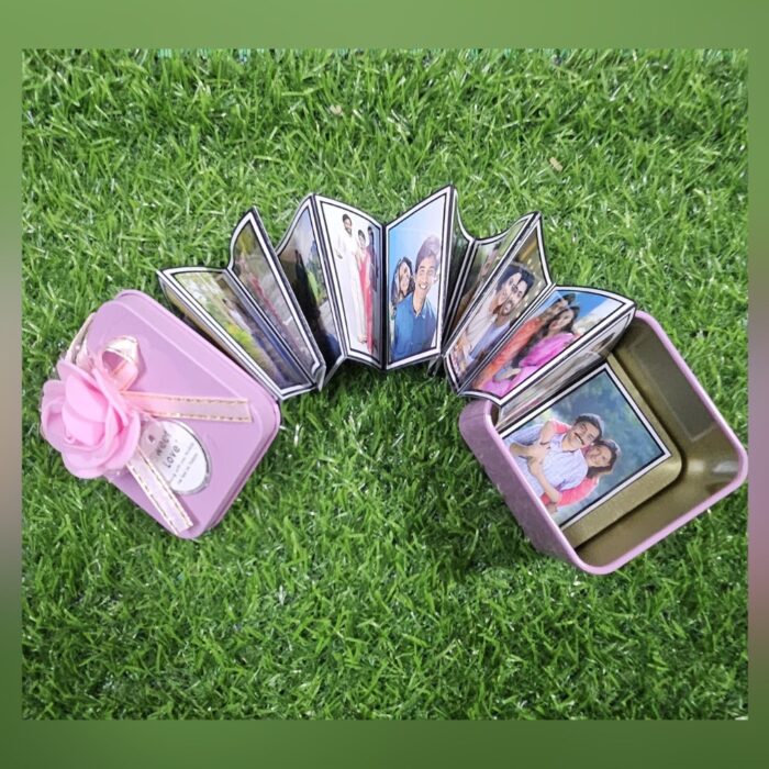 customized  tin photo album with 15 photos + 1 wishes - Image 1