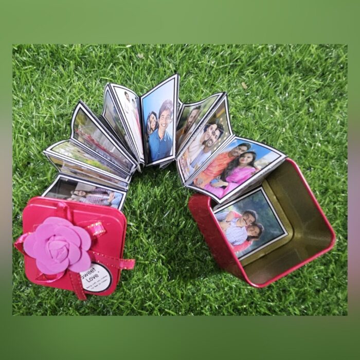 customized  tin photo album with 15 photos + 1 wishes - Image 9