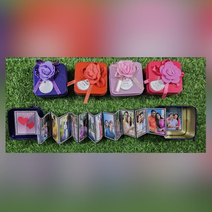 customized  tin photo album with 15 photos + 1 wishes - Image 11