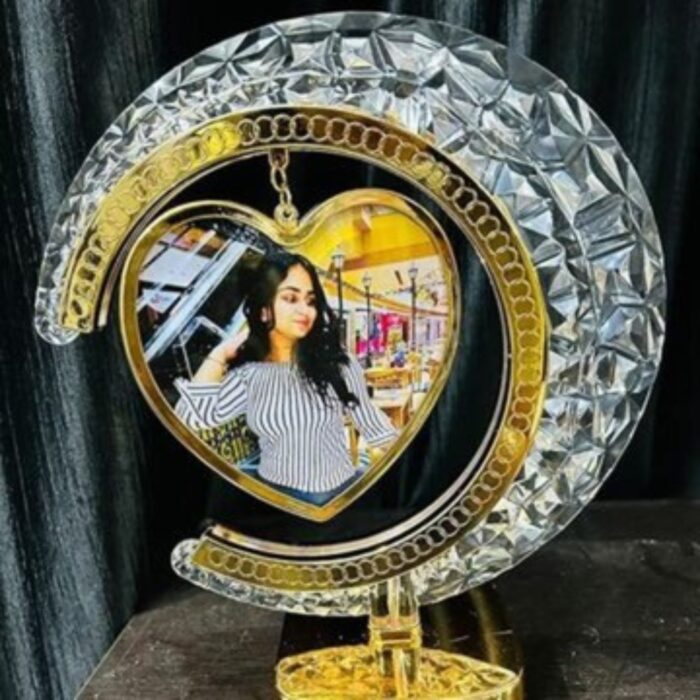 customized LED crystal moon lamp heart photo frame - Image 4