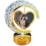 customized LED crystal moon lamp heart photo frame