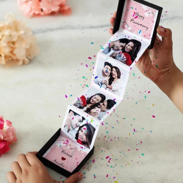 customized  photo popup box with 5 photo+ 1 wishes - Image 2