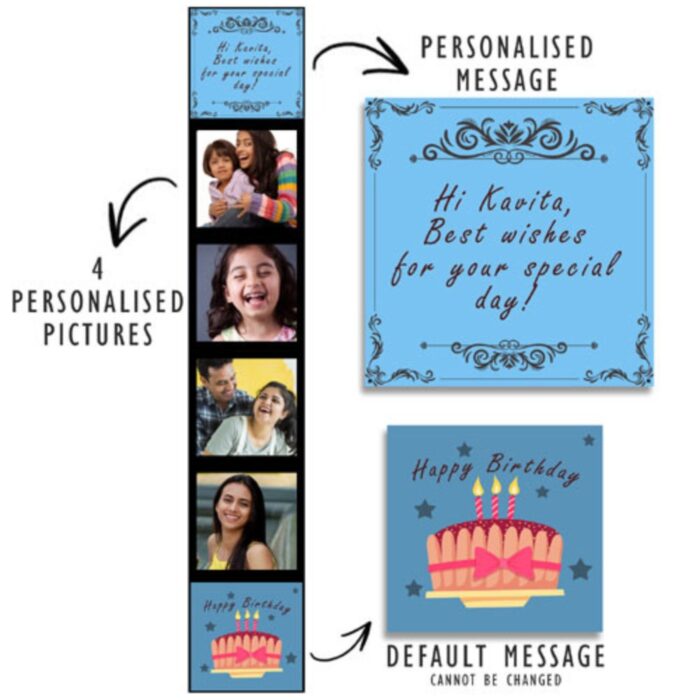 customized  photo popup box with 5 photo+ 1 wishes - Image 7
