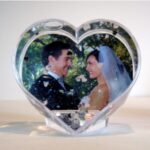 customized single crystal glitter heart photo frame - Image 2