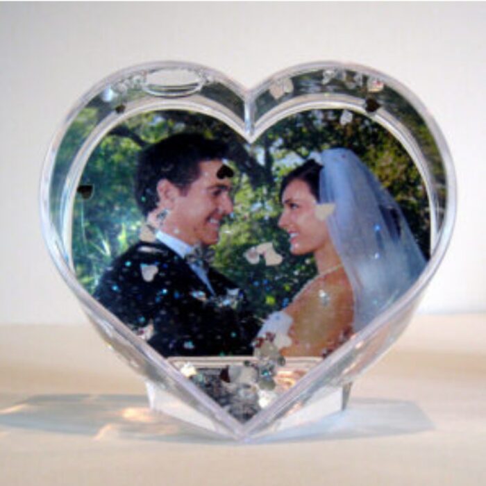 customized single crystal glitter heart photo frame - Image 2