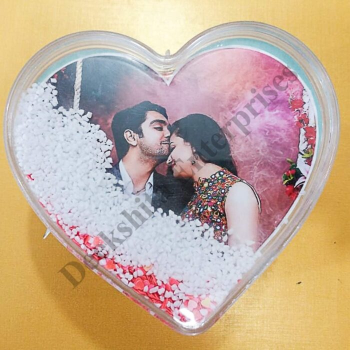 customized single crystal glitter heart photo frame - Image 5