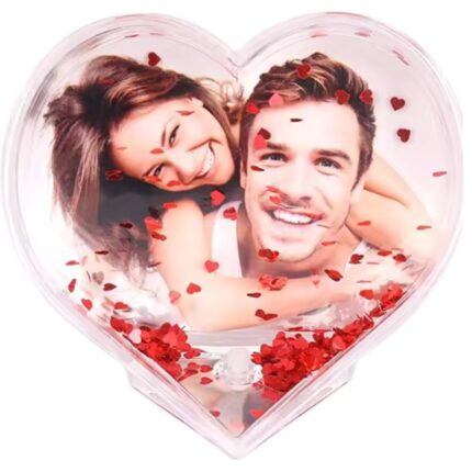 customized single crystal glitter heart photo frame