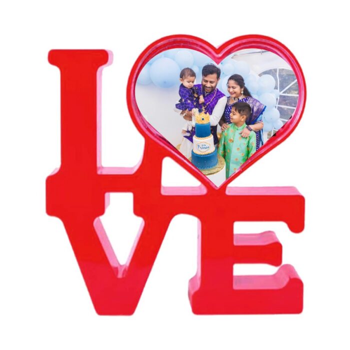 customized love heart photo frame with light - Image 2