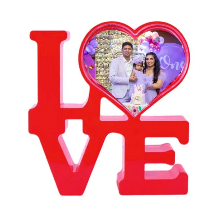 customized love heart photo frame with light - Image 3