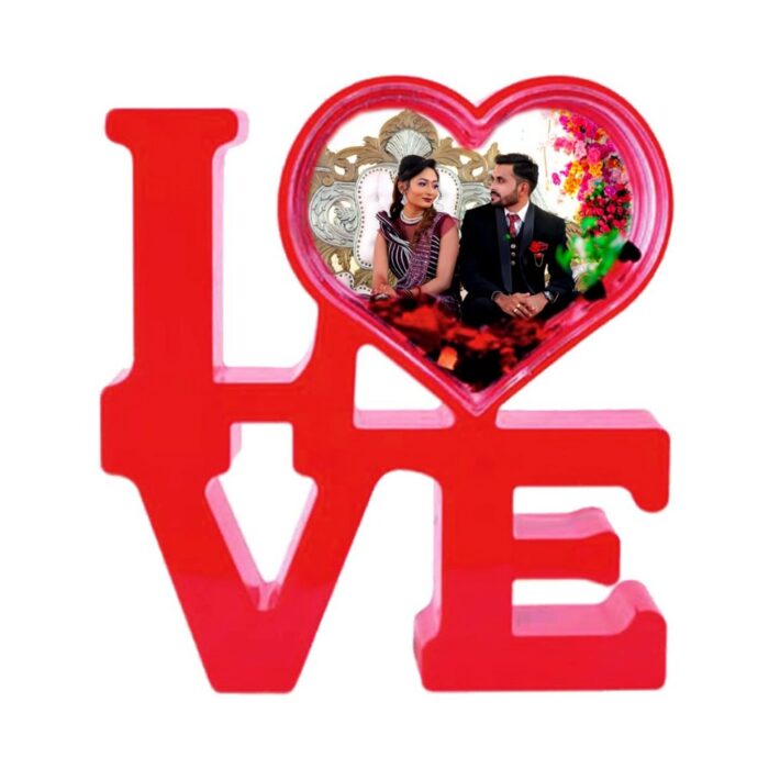 customized love heart photo frame with light - Image 12
