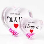 customized 2 photo snow glitter crystal double heart - Image 6