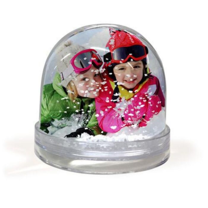 Customized 2 photo water glitter snow globe - Image 2