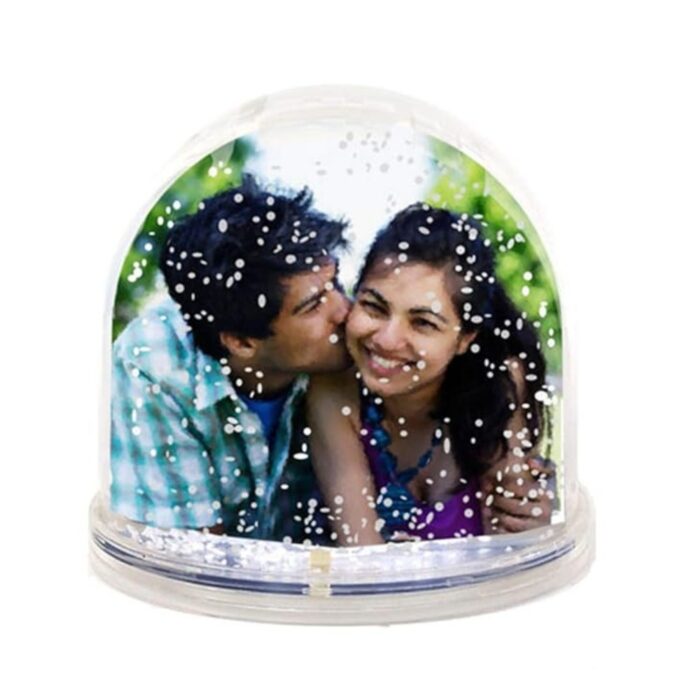 Customized 2 photo water glitter snow globe - Image 3