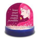 Customized 2 photo water glitter snow globe - Image 5