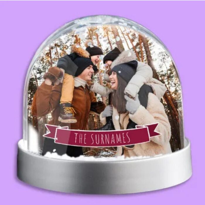 Customized 2 photo water glitter snow globe - Image 11